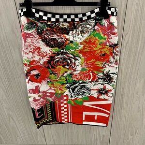 Versace knit knee length pencil skirt